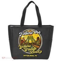 Follow The Yellow Bridge Road Pittsburgh Fan Tote Bag thumb 0