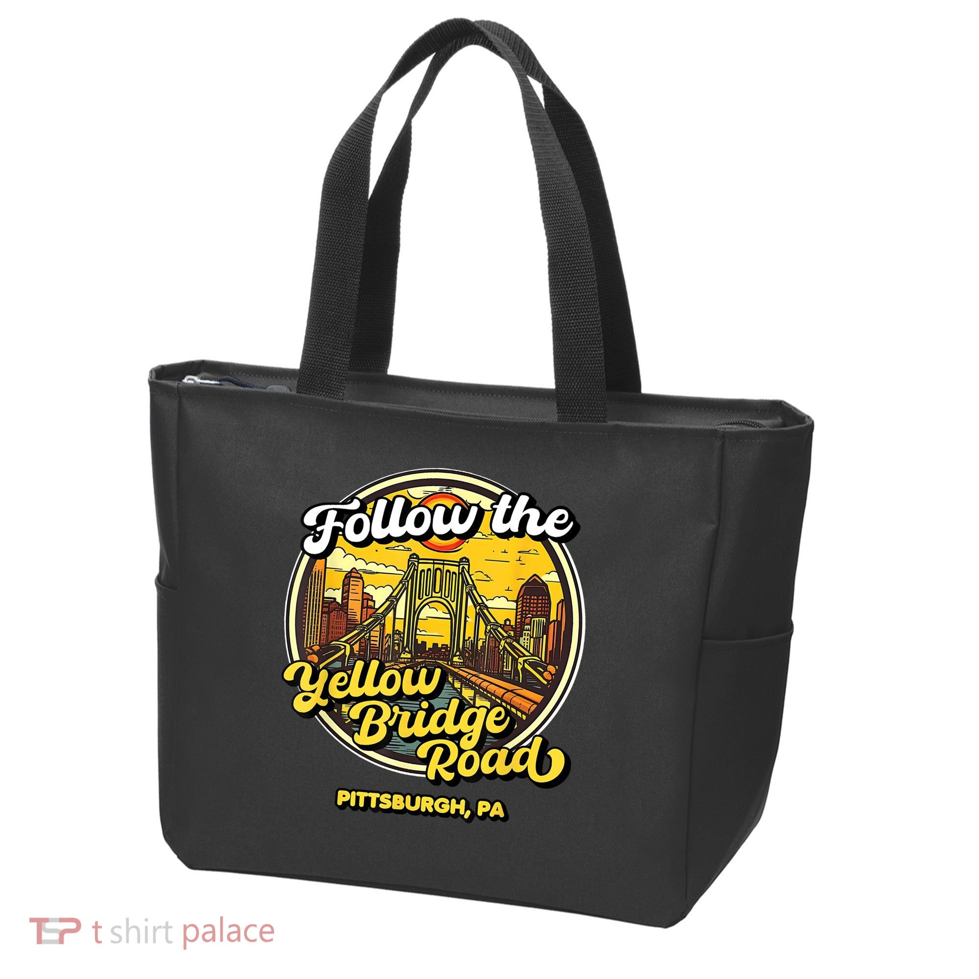 Follow The Yellow Bridge Road Pittsburgh Fan Tote Bag