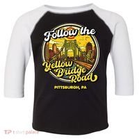 Follow The Yellow Bridge Road Pittsburgh Fan Toddler Fine Jersey T-Shirt thumb 0