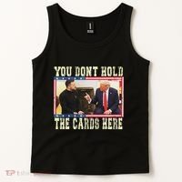 Funny Trump You Dont Hold The Cards Here Zelensky Tank Top thumb 2