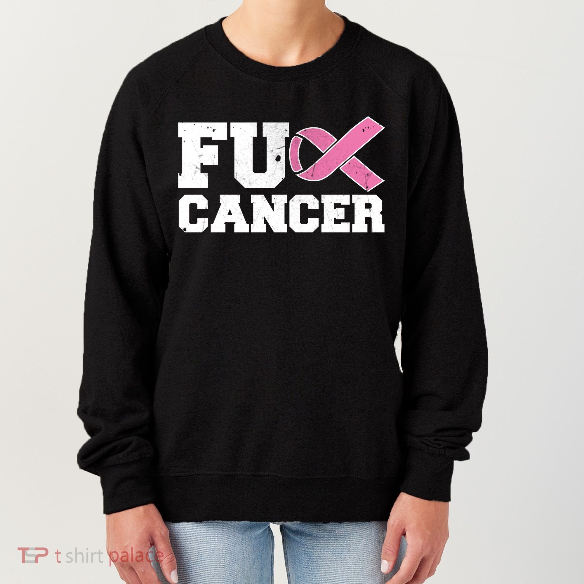 FU Cancer Funny Breast Cancer Awareness Women's Sweatshirt