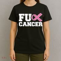 FU Cancer Funny Breast Cancer Awareness T-Shirt thumb 4