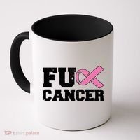 FU Cancer Funny Breast Cancer Awareness Coffee Mug thumb 0
