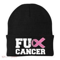 FU Cancer Funny Breast Cancer Awareness Beanie thumb 0
