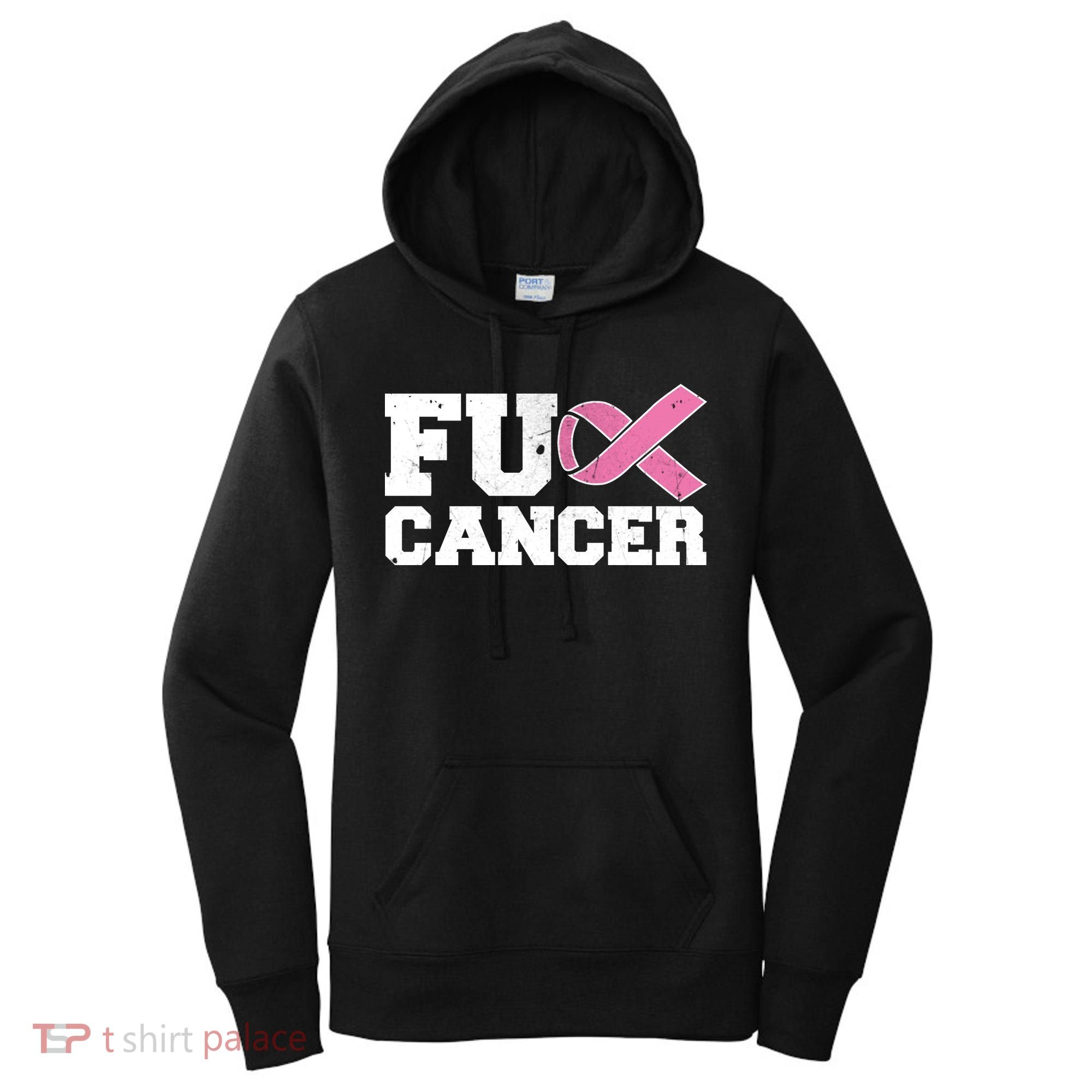 FU Cancer Funny Breast Cancer Awareness Women's Hoodie