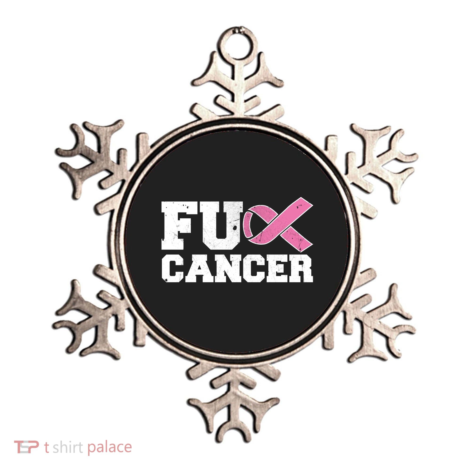 FU Cancer Funny Breast Cancer Awareness Ornament