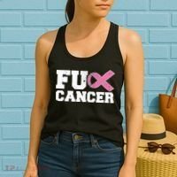 FU Cancer Funny Breast Cancer Awareness Women's Tank Top thumb 2