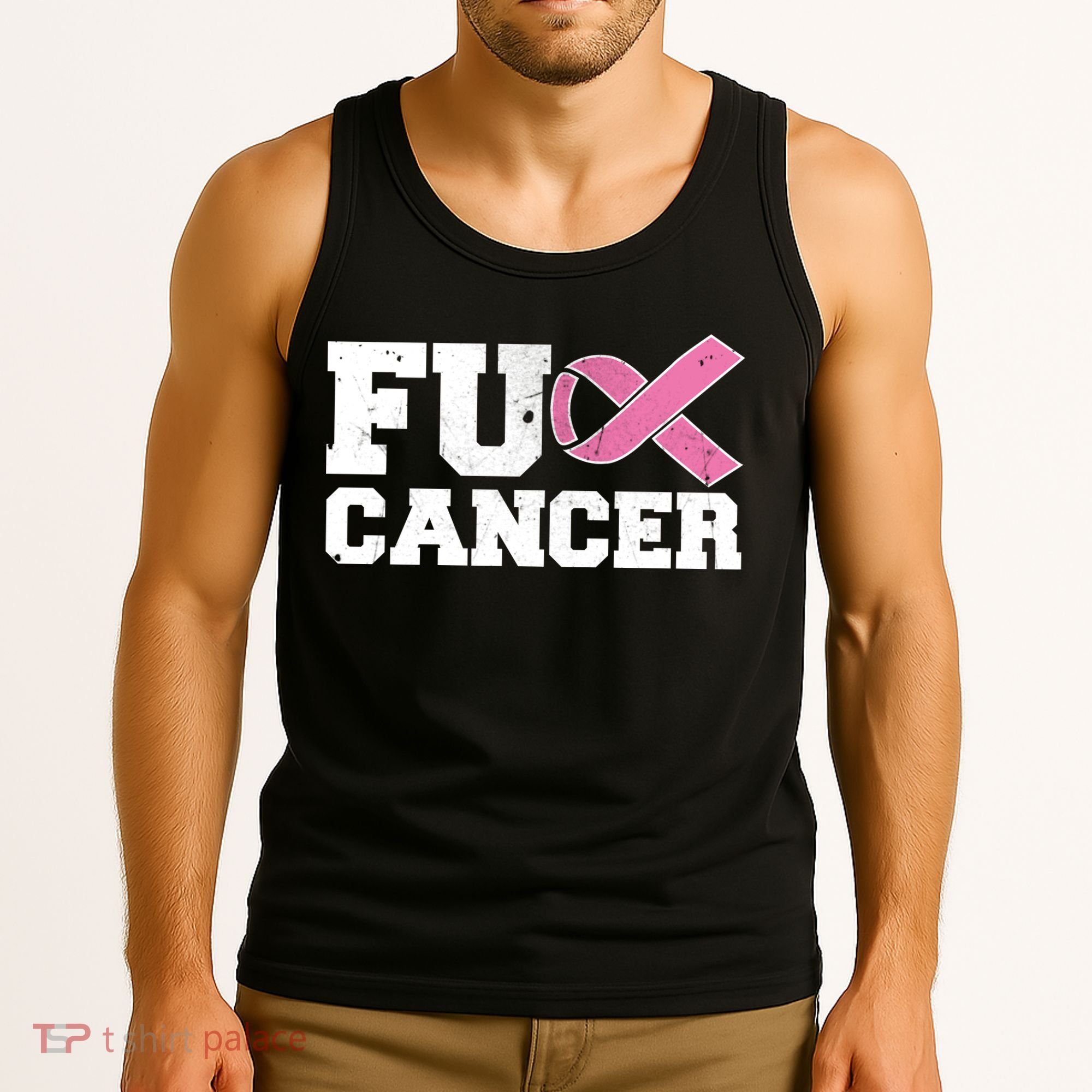 FU Cancer Funny Breast Cancer Awareness Tank Top