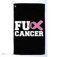 FU Cancer Funny Breast Cancer Awareness Golf Towel thumb 0