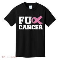 FU Cancer Funny Breast Cancer Awareness Kids T-Shirt thumb 0