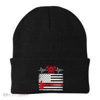 Firefighter Usa American Flag With Wildland Firefighter Hero Cute Gift Beanie thumb 0