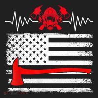 Firefighter Usa American Flag With Wildland Firefighter Hero Cute Gift Beanie thumb 2