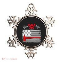Firefighter Usa American Flag With Wildland Firefighter Hero Cute Gift Ornament thumb 0