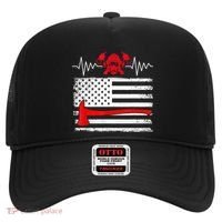 Firefighter Usa American Flag With Wildland Firefighter Hero Cute Gift Hat thumb 0
