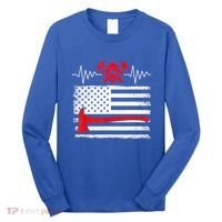 Firefighter Usa American Flag With Wildland Firefighter Hero Cute Gift Long Sleeve Shirt thumb 0