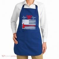 Firefighter Usa American Flag With Wildland Firefighter Hero Cute Gift Apron thumb 2