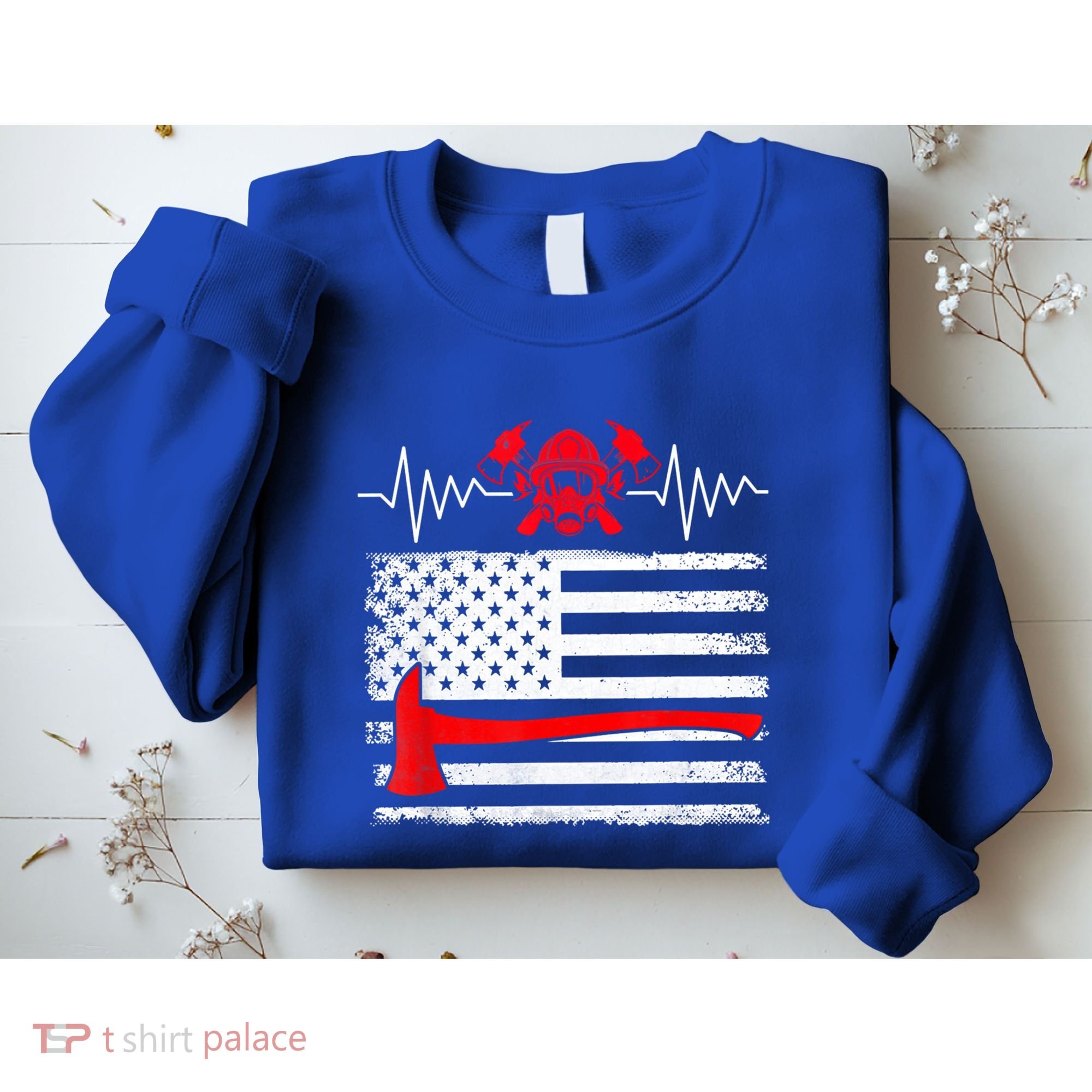 Firefighter Usa American Flag With Wildland Firefighter Hero Cute Gift Sweatshirt
