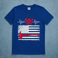 Firefighter Usa American Flag With Wildland Firefighter Hero Cute Gift T-Shirt thumb 5