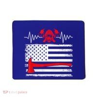 Firefighter Usa American Flag With Wildland Firefighter Hero Cute Gift Mousepad thumb 0