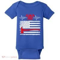 Firefighter Usa American Flag With Wildland Firefighter Hero Cute Gift Baby Bodysuit thumb 0