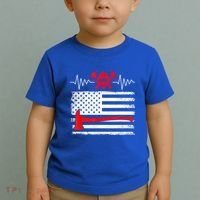 Firefighter Usa American Flag With Wildland Firefighter Hero Cute Gift Toddler T-Shirt thumb 2