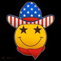 Funny USA American Flag Cowboy Smiley Emoji Coffee Mug thumb 5
