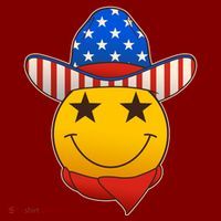 Funny USA American Flag Cowboy Smiley Emoji Sweatshirt thumb 2