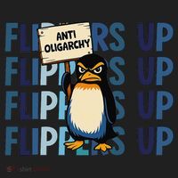Flippers Up Anti Oligarchy Penguins 8647 Protect Facism Women's Sweatshirt thumb 2