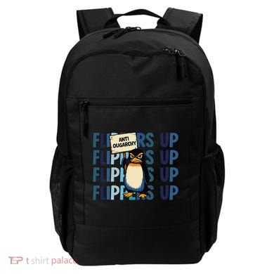 Flippers Up Anti Oligarchy Penguins 8647 Protect Facism Backpack
