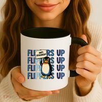 Flippers Up Anti Oligarchy Penguins 8647 Protect Facism Coffee Mug thumb 3
