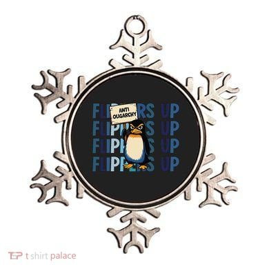 Flippers Up Anti Oligarchy Penguins 8647 Protect Facism Ornament
