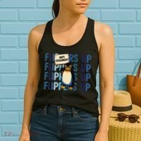 Flippers Up Anti Oligarchy Penguins 8647 Protect Facism Women's Tank Top thumb 2
