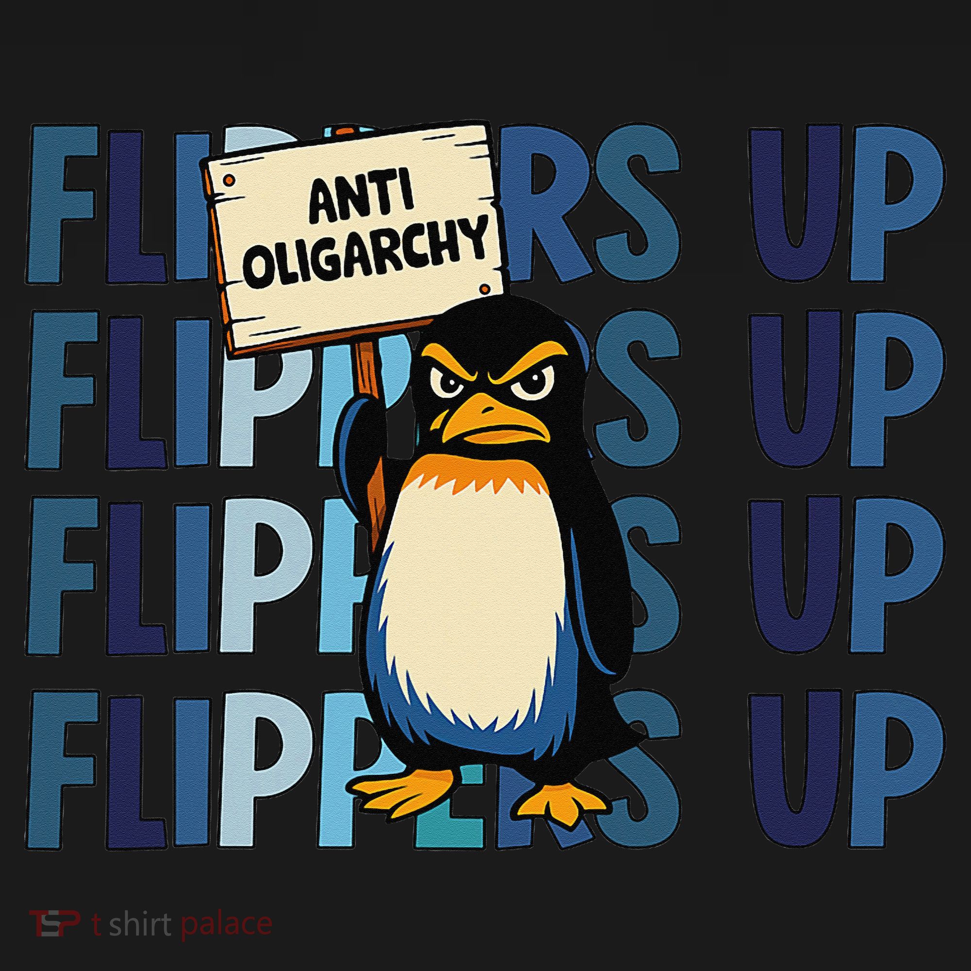 Flippers Up Anti Oligarchy Penguins 8647 Protect Facism Baby Bodysuit