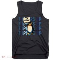 Flippers Up Anti Oligarchy Penguins 8647 Protect Facism Tank Top thumb 0