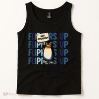 Flippers Up Anti Oligarchy Penguins 8647 Protect Facism Tank Top thumb 2