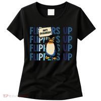 Flippers Up Anti Oligarchy Penguins 8647 Protect Facism Women's T-Shirt thumb 0