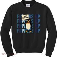 Flippers Up Anti Oligarchy Penguins 8647 Protect Facism Kids Sweatshirt thumb 0