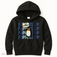 Flippers Up Anti Oligarchy Penguins 8647 Protect Facism Kids Hoodie thumb 0
