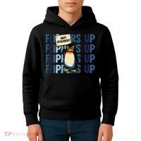 Flippers Up Anti Oligarchy Penguins 8647 Protect Facism Kids Hoodie thumb 4