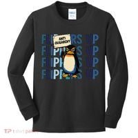 Flippers Up Anti Oligarchy Penguins 8647 Protect Facism Kids Long Sleeve Shirt thumb 0