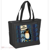 Flippers Up Anti Oligarchy Penguins 8647 Protect Facism Tote Bag thumb 2
