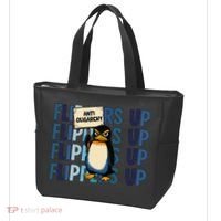 Flippers Up Anti Oligarchy Penguins 8647 Protect Facism Tote Bag thumb 3