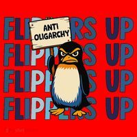 Flippers Up Anti Oligarchy Penguins 8647 Protect Facism Santa Hat thumb 1