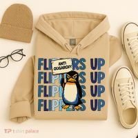 Flippers Up Anti Oligarchy Penguins 8647 Protect Facism Hoodie thumb 4