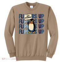 Flippers Up Anti Oligarchy Penguins 8647 Protect Facism Sweatshirt thumb 0