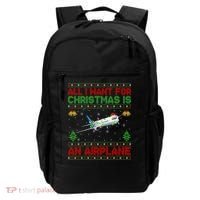Funny Ugly All I Want For Christmas Is A Airplane Gift Backpack thumb 0