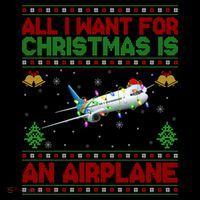 Funny Ugly All I Want For Christmas Is A Airplane Gift Coffee Mug thumb 5