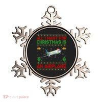 Funny Ugly All I Want For Christmas Is A Airplane Gift Ornament thumb 0