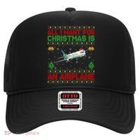 Funny Ugly All I Want For Christmas Is A Airplane Gift Hat thumb 0
