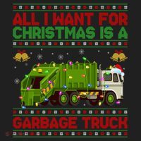 Funny Ugly All I Want For Christmas Is A Garbage Truck Gift Beanie thumb 2